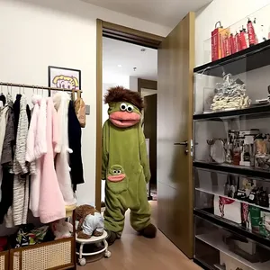 Cartoon <strong>Big</strong> Mouth Monster Cute Funny 1 Pcs <strong>Onesie</strong> Pajamas Thickened Coral Fleece Homewear Couples <strong>Men</strong> Women 14-18 Years Autumn - Product Image 2