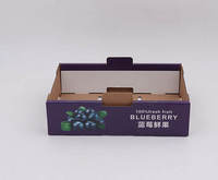 Cartons en carton ondulé imprimés sur mesure pour cerises, emballage d'exportation de fruits frais, matériau recyclable robuste