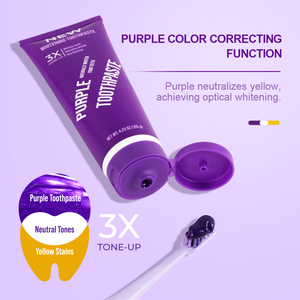 Custom Logo Teeth Whitening <strong>Toothpaste</strong> 65g/120g Purple Tooth <strong>Colour</strong> <strong>Corrector</strong> Instant White <strong>Toothpaste</strong> Wholesale - Product Image 5
