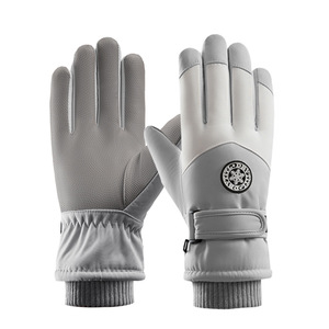 Gants de cyclisme d'hiver doublés de polaire épais pour femmes Compatibilité avec écran tactile Gants de <span class=keywords><strong>ski</strong></span> pour hommes pour le snowboard Résistant au froid - Product Image 1