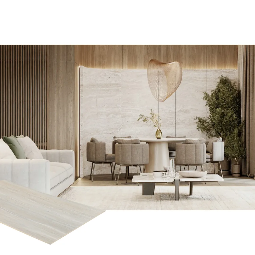 Customizable Postmodern Marble Bamboo Charcoal Wood Veneer Interior Design Of Houses