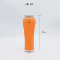 Vente en gros canette en plastique jetable personnalisée de 500ml emballage de jus de boisson