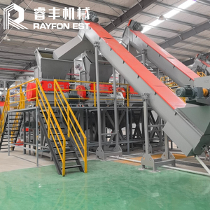 Botella de bebidas para mascotas, polímeros de plástico, trituración, secado, clasificación, desetiquetado, deshidratación, separación, reciclaje, lavado, molienda, línea de molino - Product Image 1