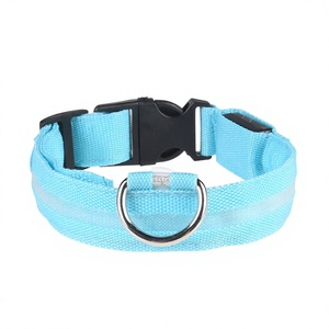Rechargeable LED Pet Collar for <b>Dogs</b>/Cats Durable Breathable Adjustable Polyester Modern Style All Seasons Use Customized Color - Product Image 1