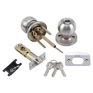 <strong>Knob</strong> With Key for Bedrooms Living Rooms Bathrooms Stainless Round <strong>Door</strong> <strong>Knobs</strong> Rotation Lock Handle Stainless Steel <strong>Door</strong> - Product Image 2