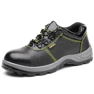 LIGHT BEARER Genuine Leather Safety Shoes For Men's PU/PU Sole Wholesale Price