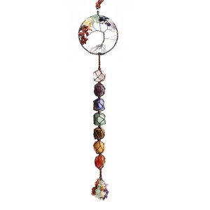 <span class=keywords><strong>Cristalli</strong></span> curativi naturali all'ingrosso con sette chakra per pendente appeso auto - Product Image 2