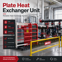 Unité d'échange de chaleur à plaques en acier au carbone de qualité industrielle 240m3/h 480m3/h 600m3/h 3500KW 10500KW