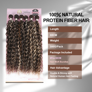 Extensions de <span class=keywords><strong>cheveux</strong></span> synthétiques Julianna Water Wave Wholesale Regular Jerry Curly Body Wavy 1 Pack Solution, tissage de <span class=keywords><strong>cheveux</strong></span> - Product Image 3