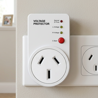 Protecteur de surtension 10A 20A 220V pour appareils électroménagers en Argentine, 1 prise monophasée en PC pour réfrigérateur, téléviseur, climatiseur