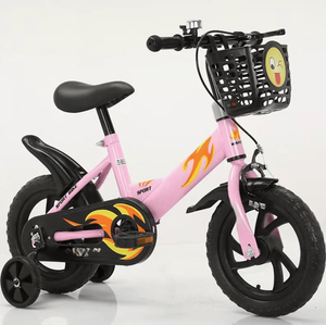 Bicicleta Infantil de 12 Pulgadas de Una Velocidad con Ruedas de Entrenamiento, Canasta Delantera, Diseño de Llama, Cuadro de Acero, Frenos Delanteros/Traseros <span class=keywords><strong>para</strong></span> Niños/<span class=keywords><strong>Niñas</strong></span> - Product Image 3