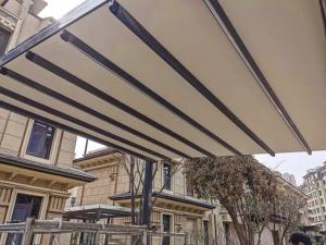 Pérgola Retráctil Plegable Impermeable de Lujo, Estándar Europeo, Aislamiento Térmico, Protección Solar, Toldo de Poliéster para Jardín Familiar - Product Image 1