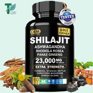 Tùy Chỉnh Shilajit Viên Nang Himalaya 8 Trong 1 Shilajit Bổ Sung Với Ashwagandha Nhân Sâm Cho Năng Lượng Tăng Hỗ Trợ Miễn Dịch - Product Image 1