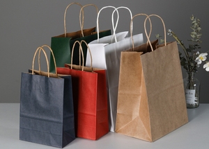 Color Small <b>Paper</b> Gift Bags with Handles Medium Kraft <b>Paper</b> Party Favor Bags Bulk for Kids Birthday Baby Shower Crafts Wedding - Product Image 3