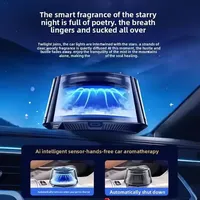 Diffuseur de brume, désodorisant automatique pour voiture, lumière intérieure RGB, diffuseur de parfum intelligent pour voiture, rechargeable, effet neige et montagne