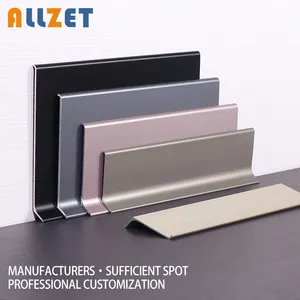 Aluminium wall plinth flooring accessories for pedestal skirting board corridor metal baseboard profile manufacturer in stock