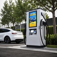 Borne de Recharge Commerciale pour Véhicules Électriques Conforme OCPP CCS2 GBT, Station de Recharge au Sol, État Neuf, Sortie DC, Fabricant Fournisseur