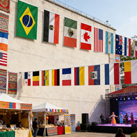 Guirlandes de drapeaux personnalisées Coupe du Monde de Football 2026 |   Drapeaux de supporter en polyester imprimés numériquement pour bars et événements sportifs (vente en gros)