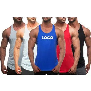 Men Summer Gym Sportswear Clothing Mens Workout Racerback Tank Tops Man Fitness Running Sleeveless Shirts
