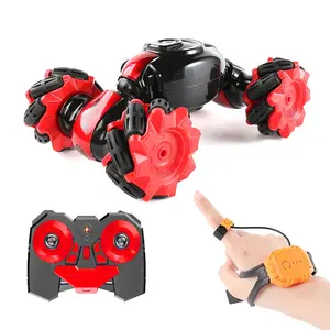 UCANTEK 2.4G Remote Control Mobil Off-Road Mendaki Jam Tangan Kontrol Gerakan Twister RC Stunt Car dengan Lampu LED