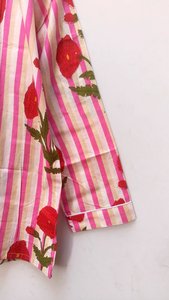 Haut de nuit en coton imprimé floral pour femme, à manches longues, col rabattu, fermeture boutonnée, décontracté, pour le printemps - Product Image 6