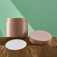 Récipients de luxe personnalisés en PET vides 100ml 200ml 250ml pots de beurre corporel clair brun foncé pots de crème d'huile de massage pour la peau crèmes pour les yeux