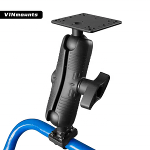 Support à double boulon en U de 2,25'' avec bras long pour tablette, GPS Garmin, camion, bateau, navigation automobile, compatible VESA/AMPS/plaque rectangulaire - Product Image 1