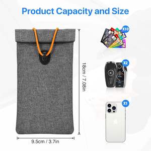 Pochette de blocage de signal 5G pour téléphone portable, clé de voiture, WIFI, GPS, télécommande – Étui de protection anti-espionnage - Product Image 2