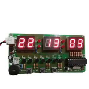 ערכת שעון אלקטרוני דיגיטלי C51 DIY 6 סיביות חלקים אלקטרוניים