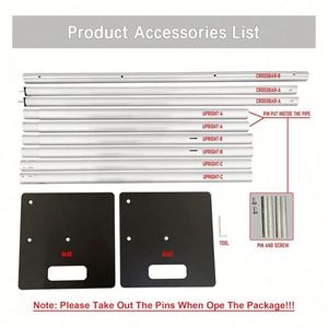 Kit de Soporte de Fondo Ajustable de 10 pies x 10 pies con Barra Transversal Doble y Montaje Rápido para Impresión Digital (Sin Cortina) - Product Image 6