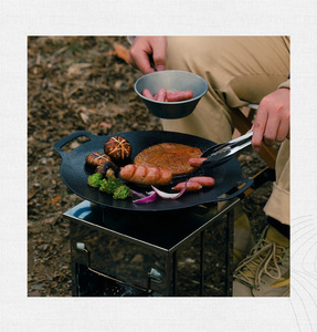 업소용 맥반석 무쇠 코팅 구이판 캠핑용 불판 - Product Image 4