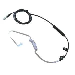 AC145 משלוח מדגם 3.5mm מונו ברור אוויר צינור Wired נגד קרינת Earbud אוזניות עם מיקרופון On Off תשובה מתג