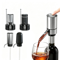 Distributeur d'aérateur de vin électrique en gros avec logo personnalisé, décanteur automatique de vin rouge, coffret cadeau avec base de rangement