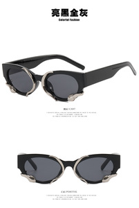 Lunettes de soleil œil de chat de luxe 2024 pour femmes, design <span class=keywords><strong>serpent</strong></span> vert/rouge, style vintage, protection UV400 avec monture en PC - Product Image 4
