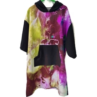 Poncho de surf imprimé, séchage rapide, absorbant, en microfibre, avec capuche, robe de bain, poncho de plage pour hommes et femmes