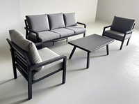 Mobilier d'extérieur en aluminium moderne jardin métal patio ensemble de meubles d'extérieur