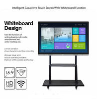 Tableau blanc interactif capacitif HUILAN OEM pour l'éducation scolaire, écran plat LED Android 65 pouces, résolution 4K, garantie 1 an