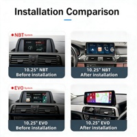Head Unit Mobil Sistem Android 10.25 inci CarPlay Android Auto USB GPS/WiFi Terintegrasi untuk BMW Seri 1/2 F20/F21/F23/F52 Dashboard