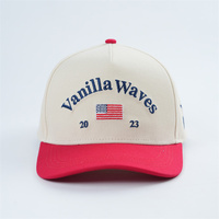 Verschillende Toon Kleine Curve Rand 5 Paneel Gestructureerde Honkbalhoeden, Hoge Kroon Borduurwerk Logo Baseball Caps