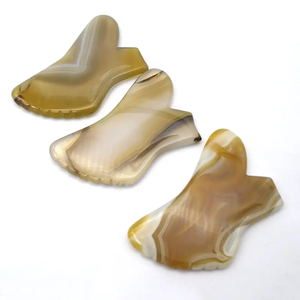 Royal Agate Masaje holístico Piedra Facial Guasha Herramienta para antiarrugas Estiramiento DE LA PIEL Masajeador facial - Product Image 6