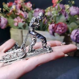 Mineur d'or sculpté en quartz naturel Offre Spéciale sur l'artisanat de sculpture de <span class=keywords><strong>collection</strong></span> de spécimens de cristal minéral - Product Image 3