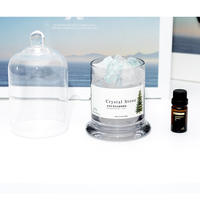 Vente en gros de jeux de diffuseurs de roseaux de marque privée personnalisés parfum naturel huile essentielle aromathérapie avec pierre de cristal pour les cadeaux
