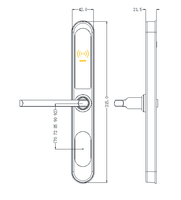Cerradura de Puerta de Madera para Hotel, Estilo Europeo, Delgada, con RFID, con Sistema de Tarjeta Inteligente