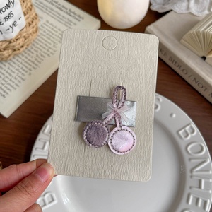 <b>Sweet</b> Glitter Hair Clips For Women Daily Use Cardboard Packaging Handmade <b>Flowers</b> Style Hairpin - Product Image 3