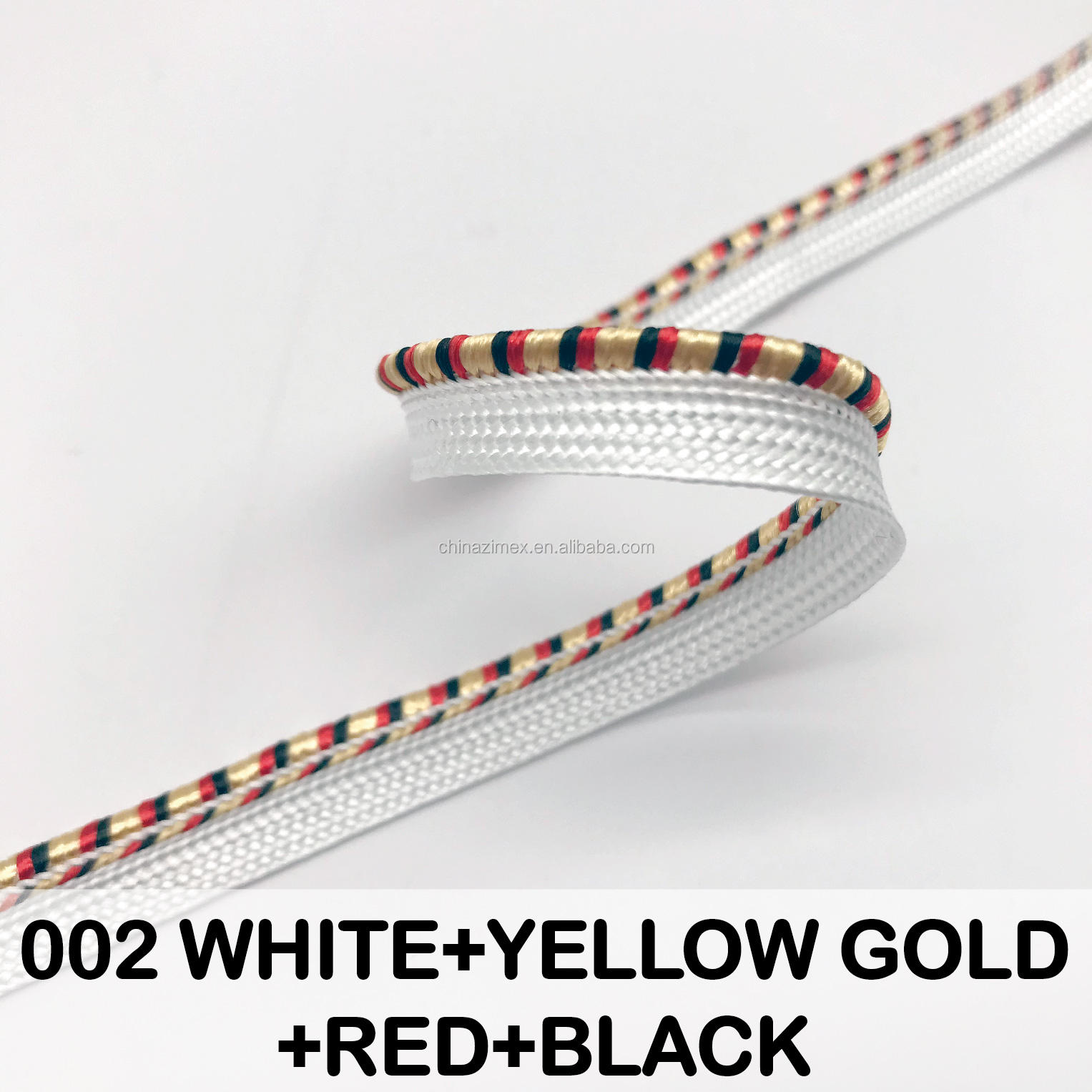 002 WHITE+YELLOW GOLD+RED+BLACK