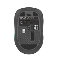 Ambidextrous Mouse Gaming lampu LED, tetikus permainan ergonomis 2.4GHz USB dapat diisi ulang nirkabel untuk PC bermain game