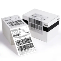 Usine en gros taille personnalisée auto-adhésif A6 papier d'impression numérique 4*6 étiquettes thermiques directes pour l'expédition et transparent