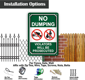 "GLI INFRANCHITORSI DEL DIVIDENDO PUBBLICO SARANNO SOTTOPONTUO ALLA PROSECUTURA" Segnale di sicurezza riflettente - Segnale di avvertimento anti-smarrimento dei rifiuti in alluminio - Product Image 4