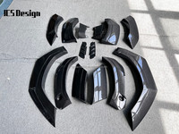 Kit carrosserie large en fibre de carbone sèche style 1016 pour Lamborghini Urus 2018-2023, comprenant lèvre avant, extensions d'ailes et diffuseur arrière