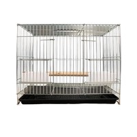 Cage d'élevage pour perroquets en fil galvanisé, avec plateau en plastique robuste et porte d'accès, vente en gros